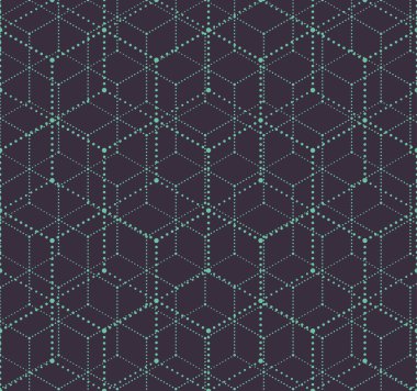 Seamless dotted 3D square background