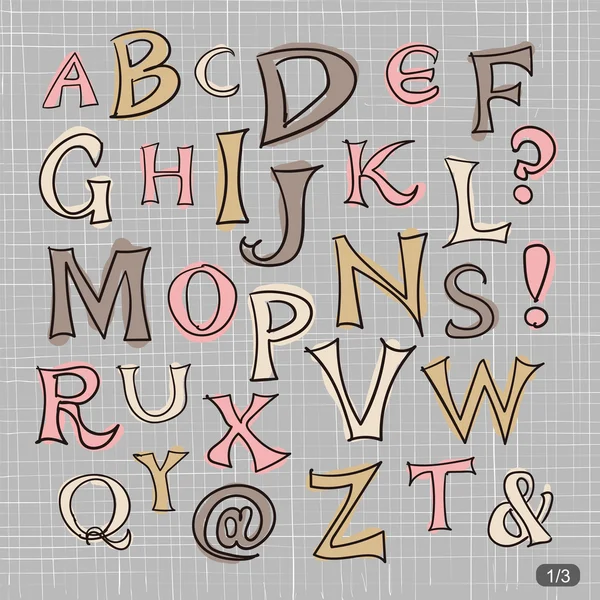 Hand drawn street graffiti style letters — Stockvector