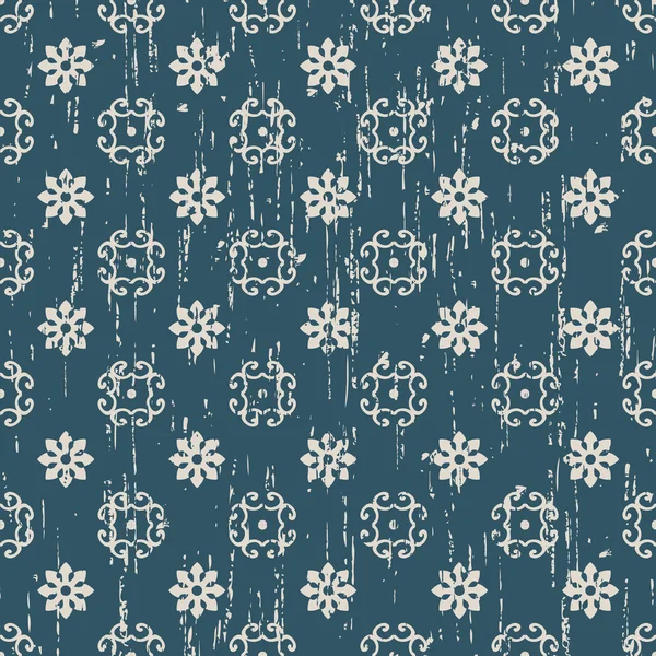 Seamless worn out flower tracery pattern background. — Stock Vector