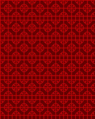 Sorunsuz Vintage Çin pencere oyma kare geometri desen arka plan stil.