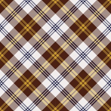 Sorunsuz kahverengi ve sarı İskoçya onay desen arka plan.