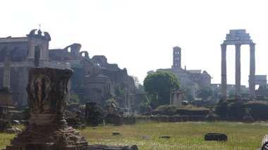 Antik uygarlık harabe Forum Romanum Roma İtalya.