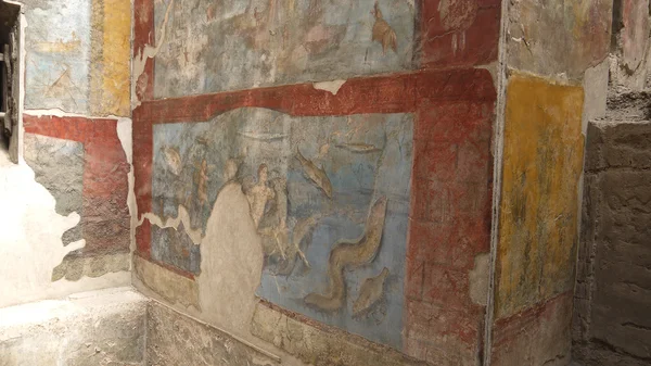 Ancienne civilisation Peinture murale Pompéi en Italie . — Photo
