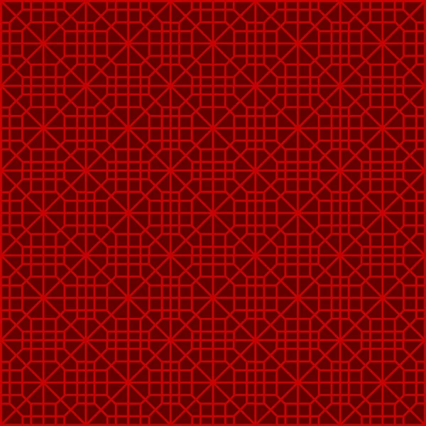Nahtlose chinesische Fenster Tracery Polygon quadratische Geometrie Muster Hintergrund. — Stockvektor