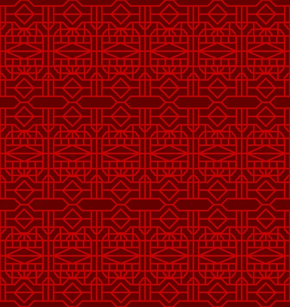 Бесшовные китайские окна tracery крест алмазной геометрии фон . — стоковый вектор