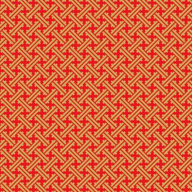 Sorunsuz Çin tarzı geleneksel altın kırmızı geometri desen.