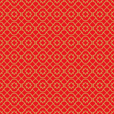 Altın sorunsuz vintage Çin pencere oyma çapraz çizgi elmas desen arka plan.