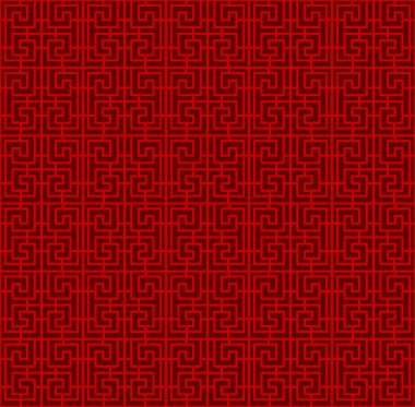 Sorunsuz Çin pencere oyma sarmal kare geometri çizgi deseni.