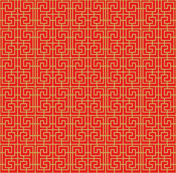 Vzorek čáry bezešvé čínských okno síťovou spirála čtvercová geometrie. — Stockový vektor