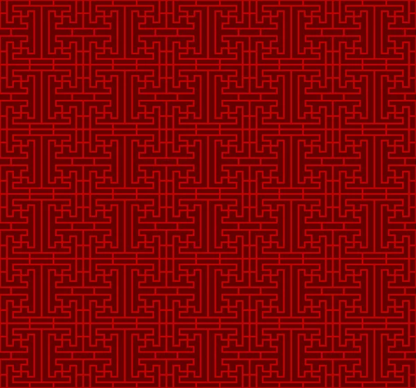 Inconsútil chino línea cuadrada geometría celosía ventana tracery patrón fondo . — Vector de stock