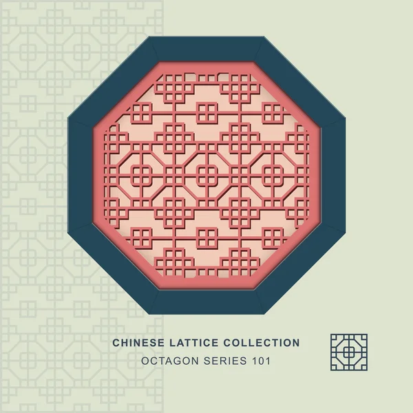 Çin pencere oyma sekizgen çerçeve 101 kare sekizgen