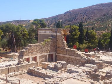 Girit 'teki Minos Medeniyetinin Knossos Sarayı Harabeleri