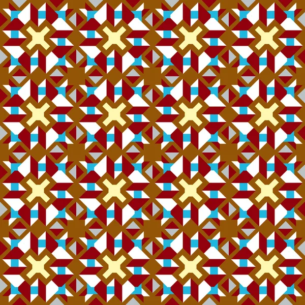 Nahtloses Hintergrundbild des Kaleidoskop-Geometrie-Musters. — Stockvektor