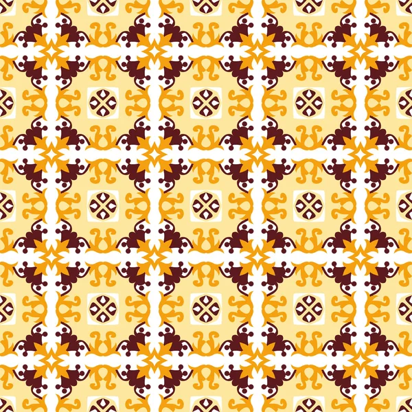 Безшовний фон зображення вінтажного жовтого квіткового лози візерунка . — стоковий вектор