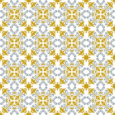 Vintage altın gri kaleydoskop desen sorunsuz arka plan görüntüsü.