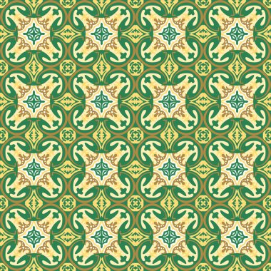 Sorunsuz arka plan görüntüsü Vintage yuvarlak geometri kaleydoskop desen.