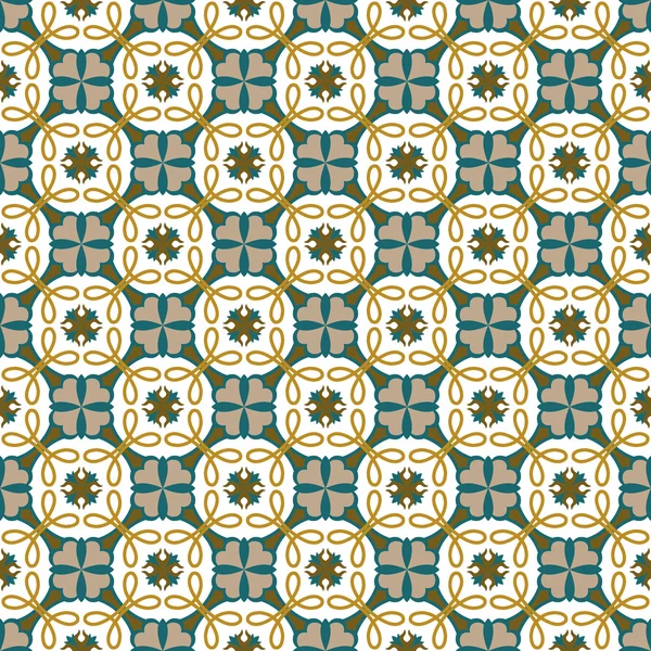 Image de fond sans couture de motif kaléidoscope de fleur de ligne ronde vintage . — Image vectorielle