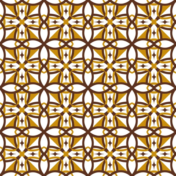 Безшовне зображення тла вінтажного жовтого круглої геометрії хреста . — стоковий вектор
