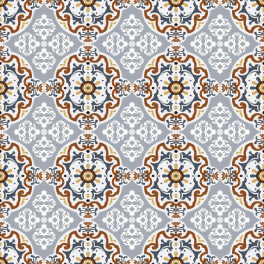 Vintage oval çiçek çiçek Dürbünü deseni sorunsuz arka plan görüntüsü.