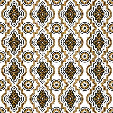 Sorunsuz arka plan görüntüsü Vintage yuvarlak çiçek geometri kaleydoskop deseni.