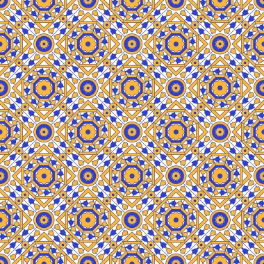 Sorunsuz arka plan görüntüsü Vintage kare çapraz yuvarlak sekizgen çiçek çiçek Dürbünü deseni.