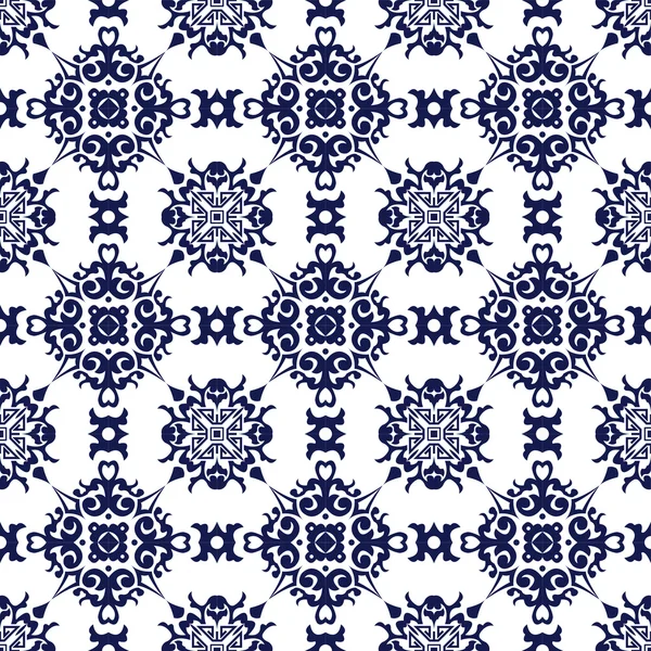 Бесшовное фоновое изображение винтажного голубого спирального креста калейдоскопа . — стоковый вектор
