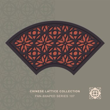 Çin pencere oyma fan çerçeve 107 yuvarlak eğrisi çiçek şeklinde