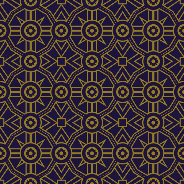 丸い幾何学花模様のエレガントなアンティークの背景イメージ. — ストックベクタ
