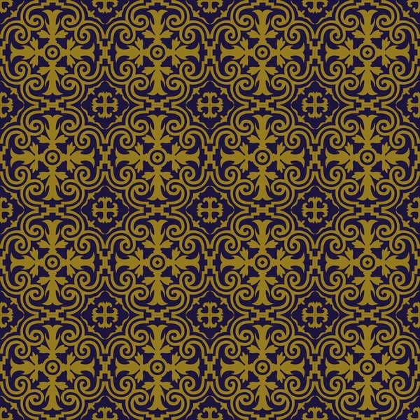 Eleganta antika bakgrundsbild av royal spiral kurvan kalejdoskop mönster. — Stock vektor