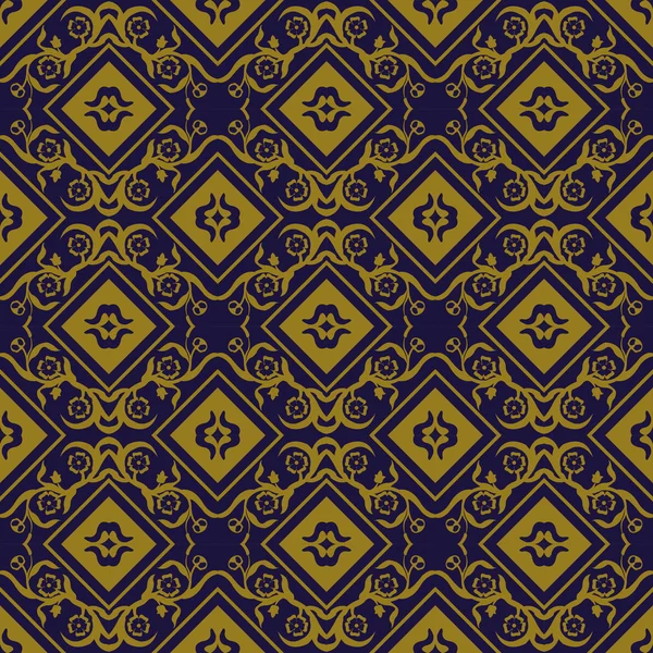 Elegante antike Hintergrundbild der Blume Weinstock quadratischen Muster. — Stockvektor
