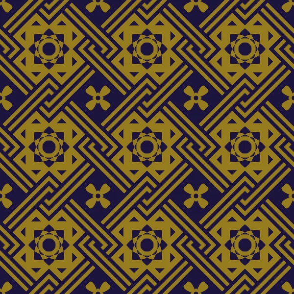 Elegant antique background image of cross square frame flower pattern. — Stock Vector