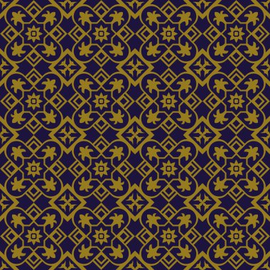 Zarif antika arka plan görüntüsü kare kontrol çapraz çiçek deseni.