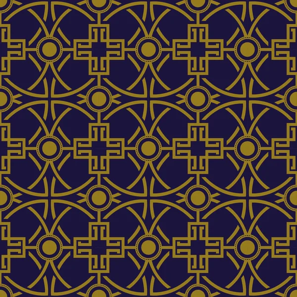 Elegante imagen de fondo antiguo de patrón de línea de marco cruzado redondo . — Archivo Imágenes Vectoriales