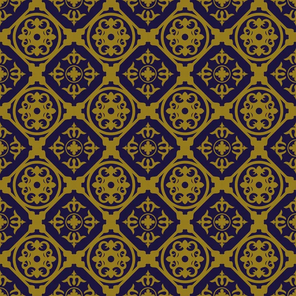 Imagem de fundo antigo elegante de quadrado padrão de geometria redonda . — Vetor de Stock