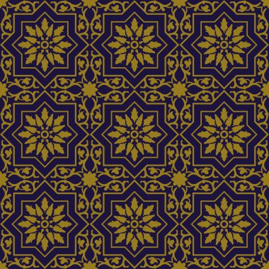 Yıldız sarmal asma çiçek deseninin zarif antika arka plan görüntü.