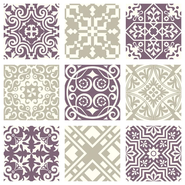 Classique vintage élégant pastel violet motif abstrait sans couture 05 — Image vectorielle