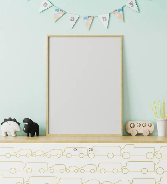 maket, çerçeve, poster, resim, boş çocuklar, oda, iç mekan, duvar, açık mavi, bayrak çelengi, araba, dinozor, oyuncak, yumuşak, oyun odası, renkli, boş, izole edilmiş, 3D görüntüleme, tasarım, çekmece, dekorasyon, şablon, model, arka plan, 