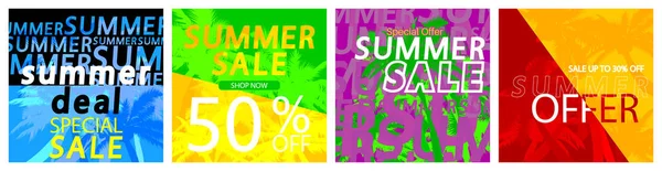 Καλοκαίρι Πώληση Πρότυπο Σχεδιασμού Banner Που Απομονωμένο Φόντο — Διανυσματικό Αρχείο