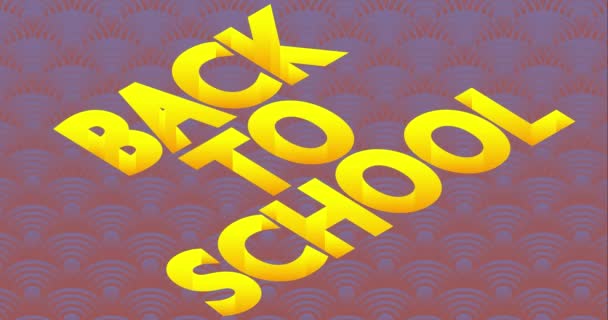 Back School Text Changing Colorful Background Words Depth Font — Stock Video