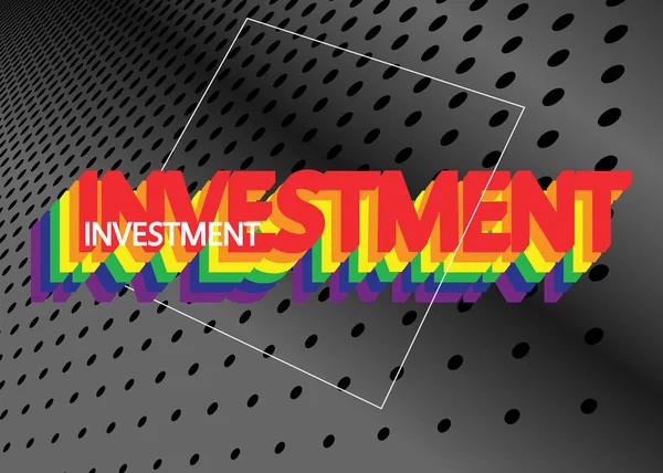 Investimento Logo Vector Citazioni Frasi Carte Striscioni Manifesti Design Festivo — Vettoriale Stock