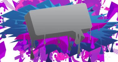 Graffiti konuşma balonu animasyonu. Soyut Çağdaş Mesajlaşma tabelası sokak sanatı dekorasyonu videosu, şehir boyama tarzında tartışma simgesi.