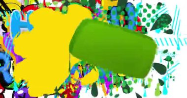 Graffiti konuşma balonu animasyonu. Soyut Çağdaş Mesajlaşma tabelası sokak sanatı dekorasyonu videosu, şehir boyama tarzında tartışma simgesi.