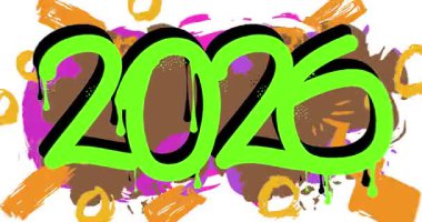 2026 Graffiti etiket animasyonu. Soyut modern sokak sanatı video dekorasyonu şehir boyama tarzında gerçekleştirildi.