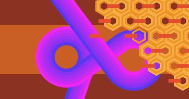 70 'lerin Retro Arkaplan animasyonu ile Groovy 1970' lerin sanat videosu. Minimalist Vintage tasarımı, eski moda renk çizimi.