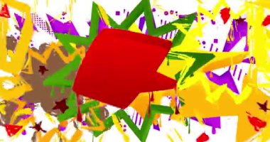 Graffiti konuşma balonu animasyonu. Soyut Çağdaş Mesajlaşma tabelası sokak sanatı dekorasyonu videosu, şehir boyama tarzında tartışma simgesi.