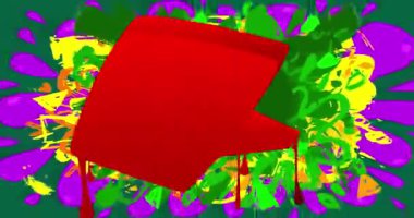 Graffiti konuşma balonu animasyonu. Soyut Çağdaş Mesajlaşma tabelası sokak sanatı dekorasyonu videosu, şehir boyama tarzında tartışma simgesi.