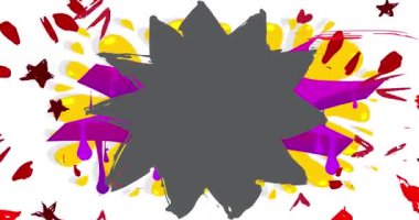 Graffiti konuşma balonu animasyonu. Soyut Çağdaş Mesajlaşma tabelası sokak sanatı dekorasyonu videosu, şehir boyama tarzında tartışma simgesi.