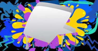 Graffiti konuşma balonu animasyonu. Soyut Çağdaş Mesajlaşma tabelası sokak sanatı dekorasyonu videosu, şehir boyama tarzında tartışma simgesi.