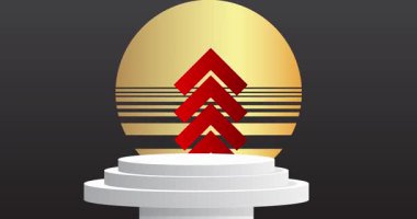 Mokup ürün animasyon, silindir kaide podyumu. Sunum için sahne gösterisi videosu.