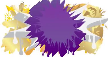 Graffiti konuşma balonu animasyonu. Soyut Çağdaş Mesajlaşma tabelası sokak sanatı dekorasyonu videosu, şehir boyama tarzında tartışma simgesi.